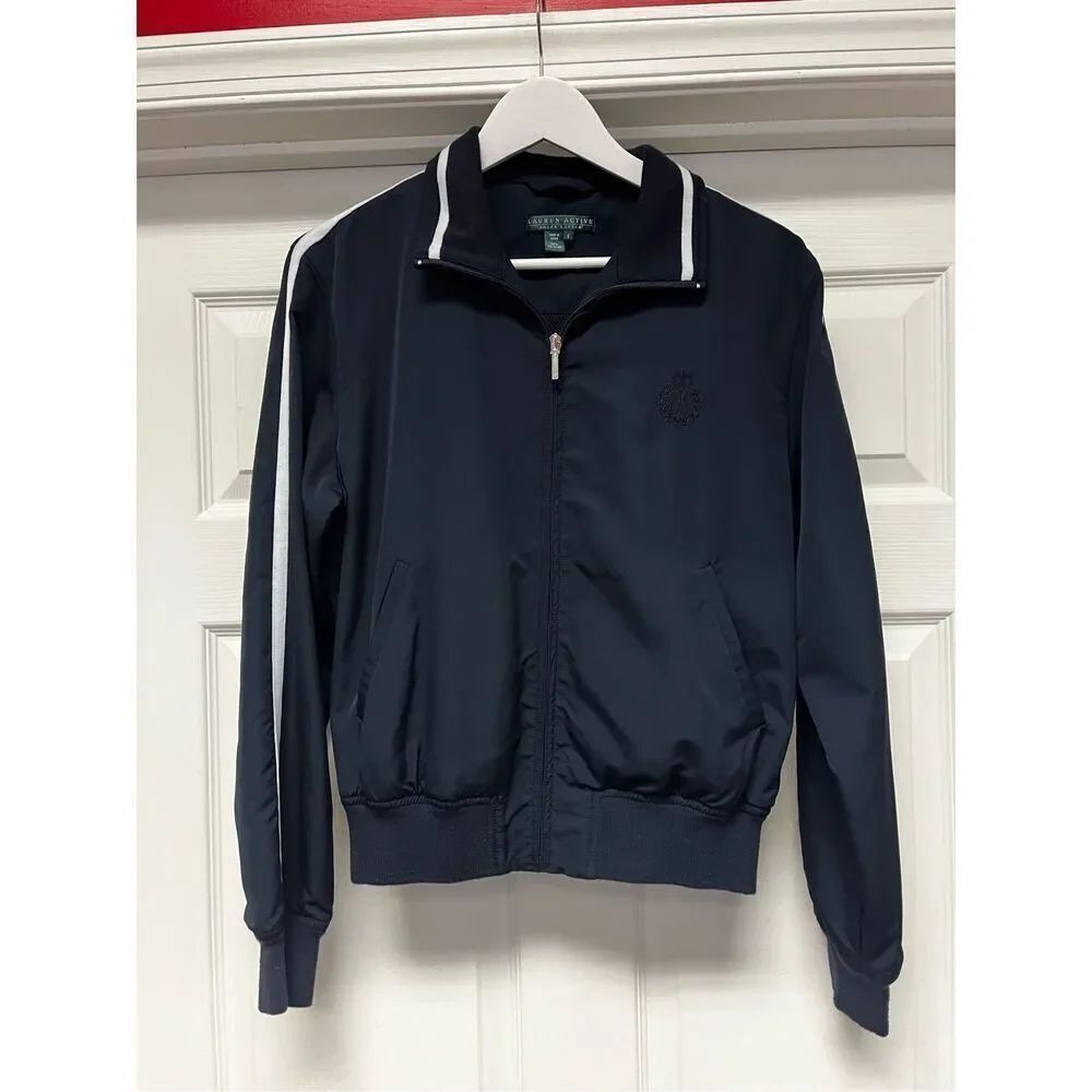 Lauren Active Ralph Lauren Navy Windbreaker sz S EUC